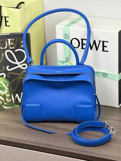 Sac Loewe Amazona 180 24,5 cm en cuir de veau bleu