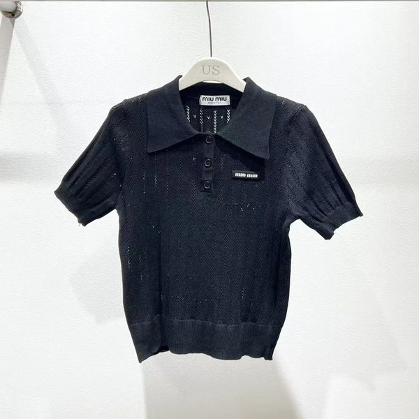 MIUMIU KNITTED POLO SHIRT STYLE