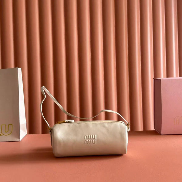 Miu 2026 Bag 22cm Suede Canvas Leather