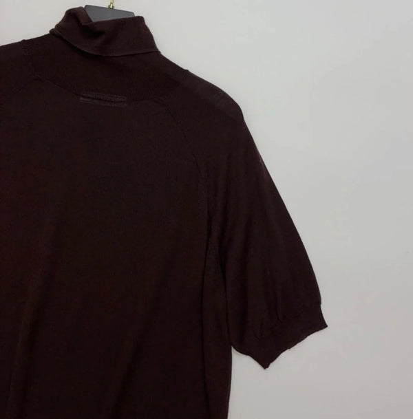 PRADA PULL TRICOT COL ROULÉ MANCHES COURTES 25S 547