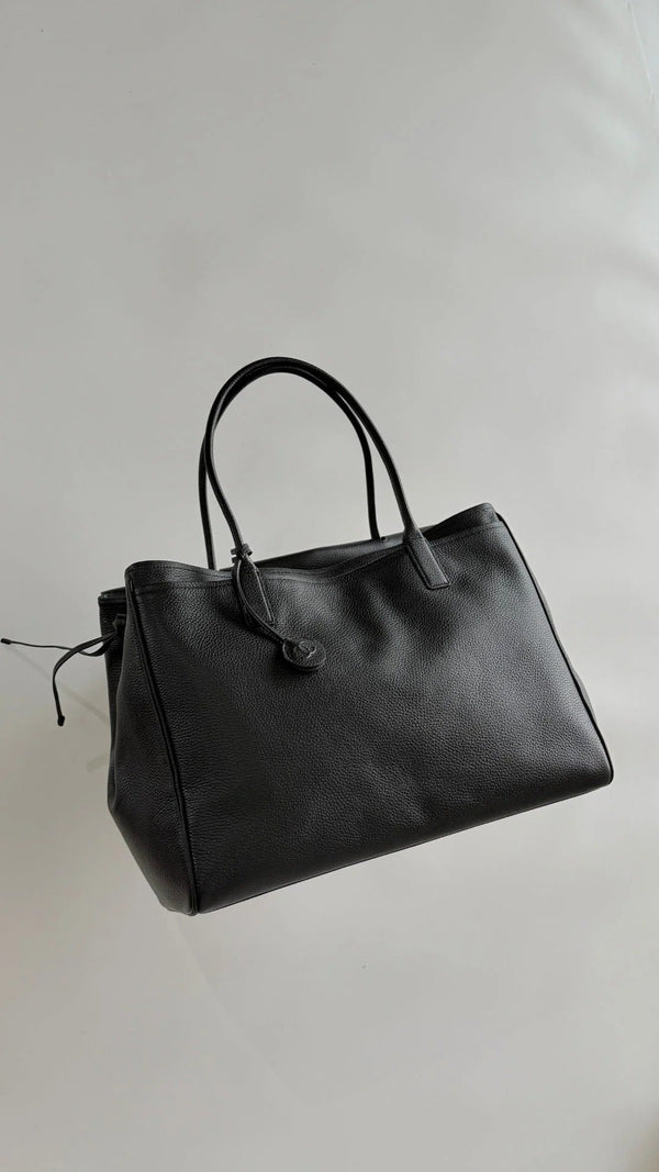 Chanel 2026 Large Shopping Bag 43cm Black Leather