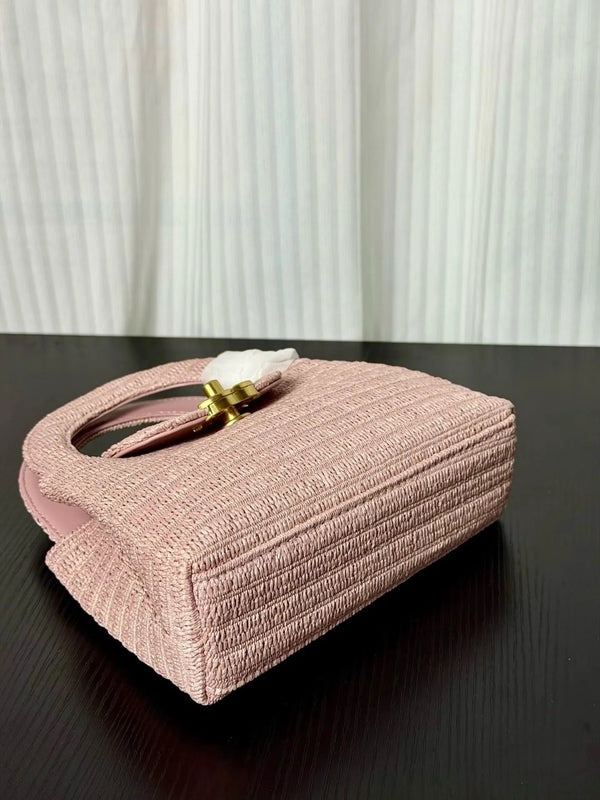 Chanel Kelly 2026 Bag 19cm Pink Woven Leather