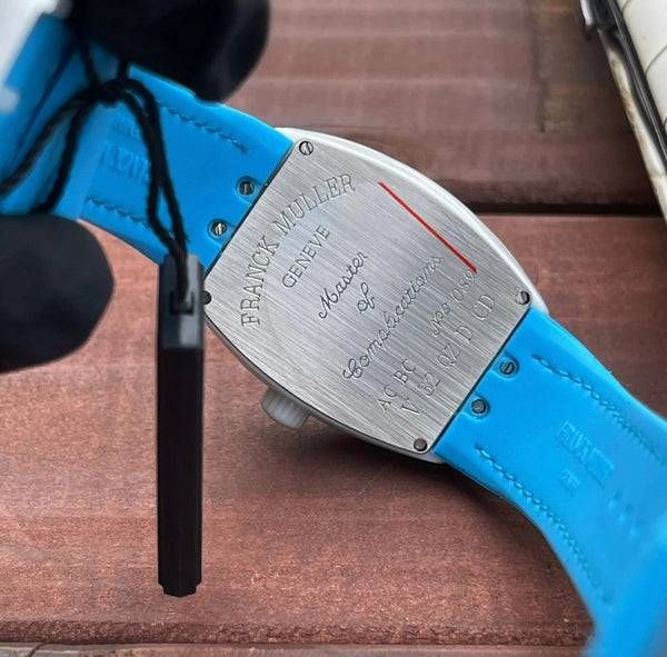 Franck Muller Vanguard 32mm Multicolor Numerals White Dial Leather