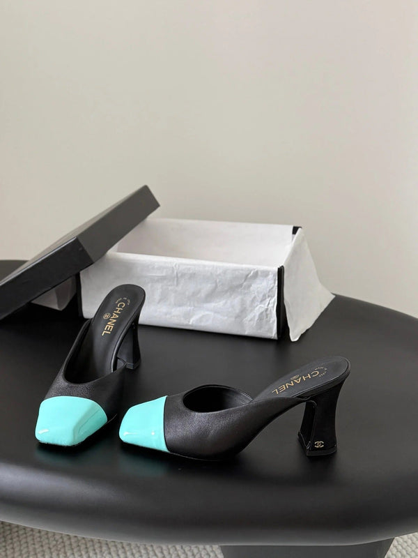 CC 2026 Mary Jane Mule 70 Black Blue Cowhide 700432