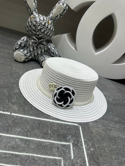 Chapeau de paille CC avec fleur 262141