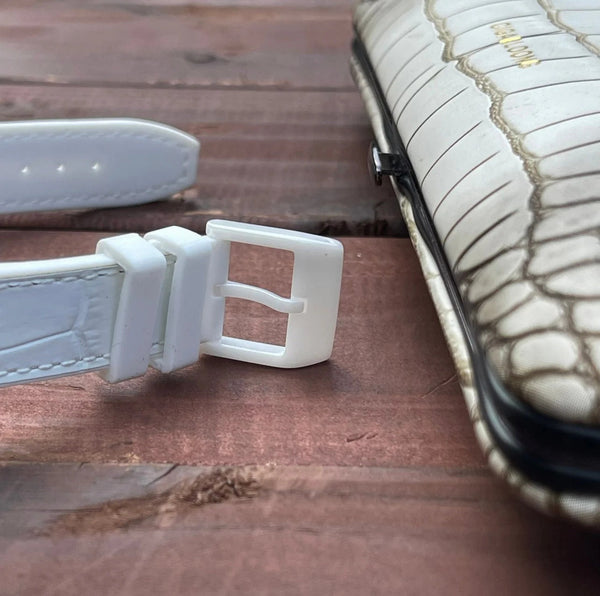 Franck Muller Vanguard 32mm Multicolor Flower Dial White Crocodial Leather