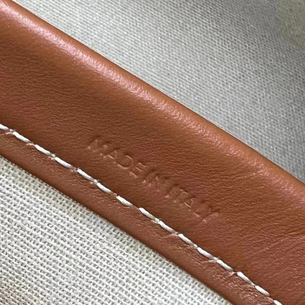 Celine 2026 Sac Triomphe Imprimé 26cm Toile Blanc Marron Noir Cuir de veau 283599