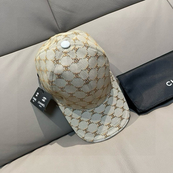 Casquette de baseball Chanel en coton à motif logo CC 237259