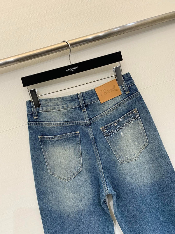 Chanel 2026 Jean Droit Orné de Strass 155198