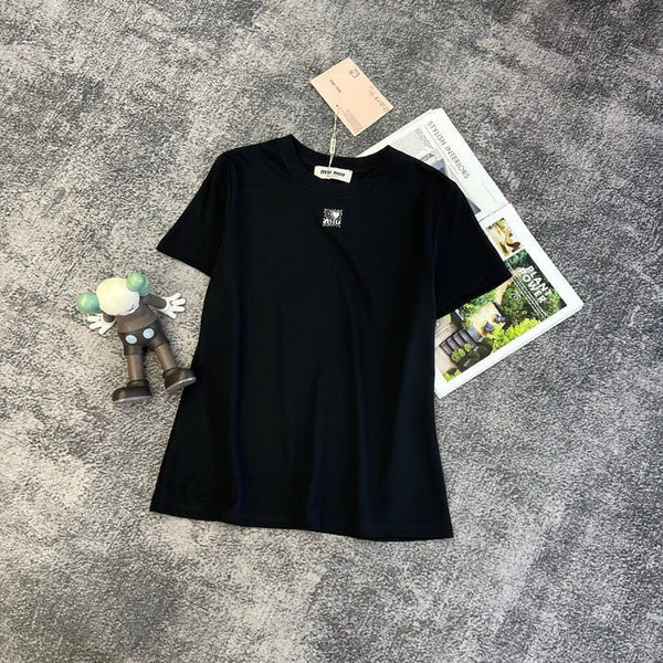 Miu 2026 T-shirt Mercerized Cotton 374818
