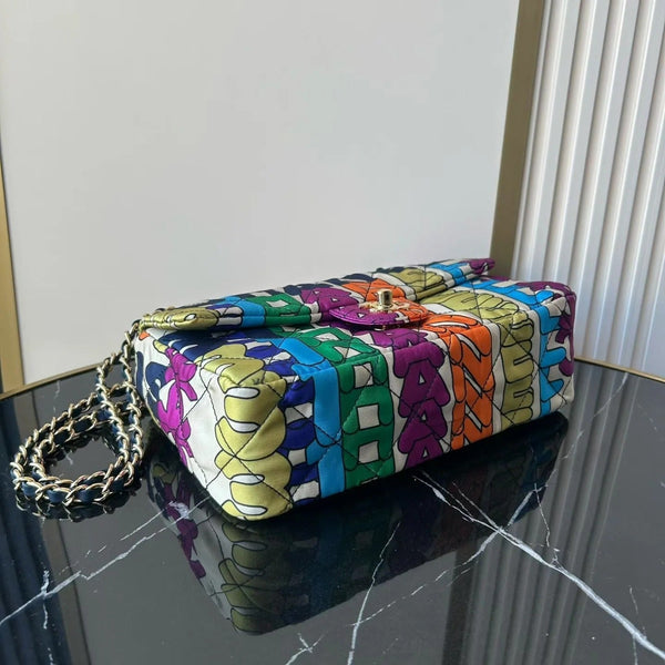 CC 2026 Medium Flap Bag 24.5cm Muticolor Fabric
