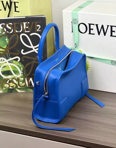 Sac Loewe Amazona 180 24,5 cm en cuir de veau bleu