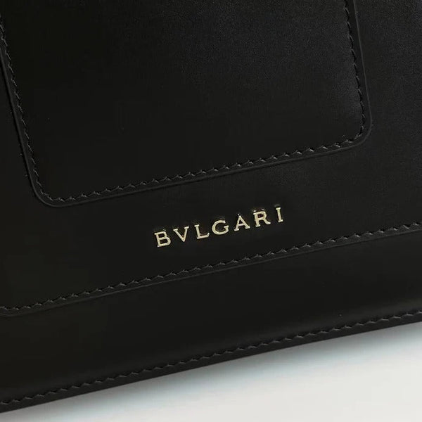 Sac Bulgari Serpenti Forever 20cm en agneau noir