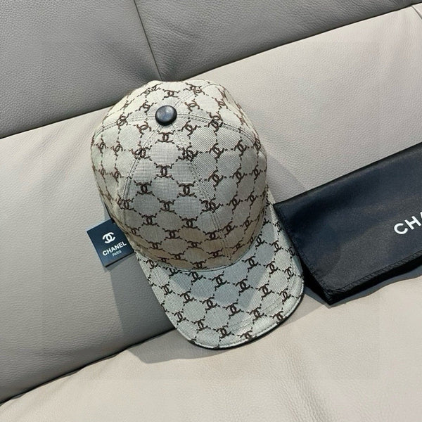 Casquette de baseball Chanel en coton à motif logo CC 237259