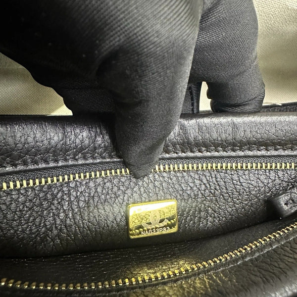 Chanel 2026 Shopping Bag 33cm Black Grained Calfskin