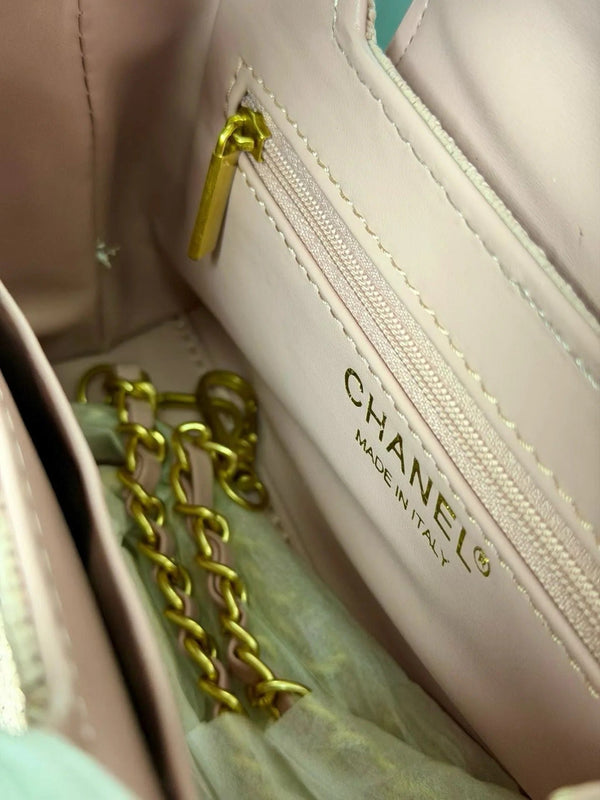 Chanel Kelly 2026 Bag 19cm Pink Woven Leather