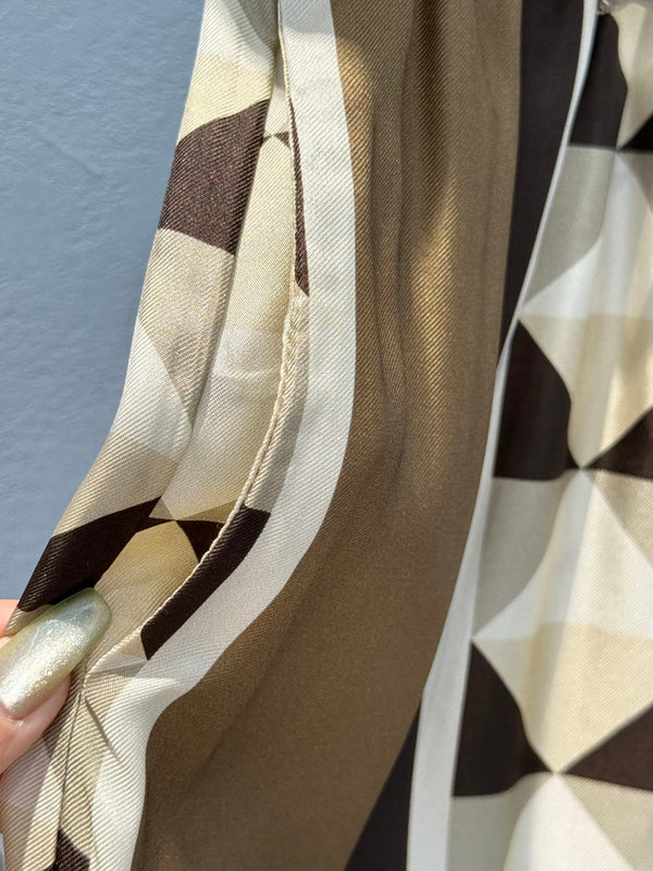 Loewe 25 Pant Beige Brown Silk