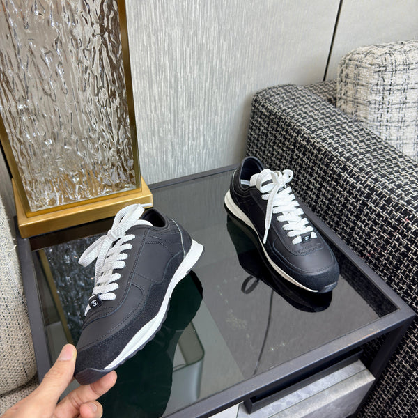 Chanel 2025 Sneaker Black Cowhite & Suede 507457