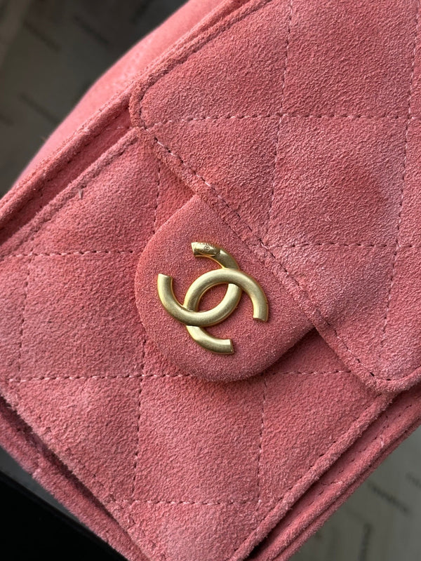 CC 26c Hobo Bag 22cm Hot Pink Suede
