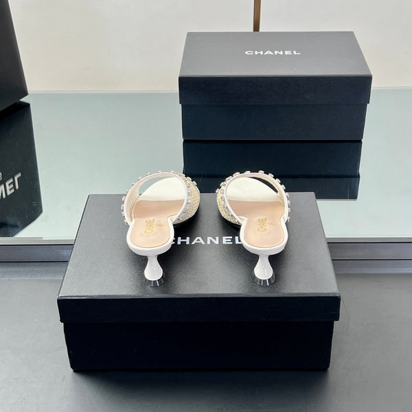 CC 25 Mules White Yellow Sheepskin 362451