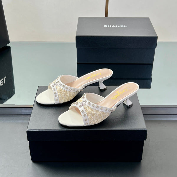 CC 25 Mules White Yellow Sheepskin 362451