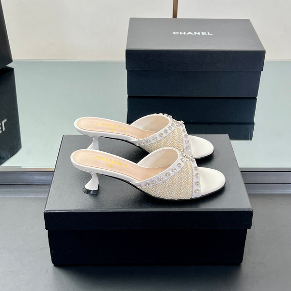 CC 25 Mules White Yellow Sheepskin 362451