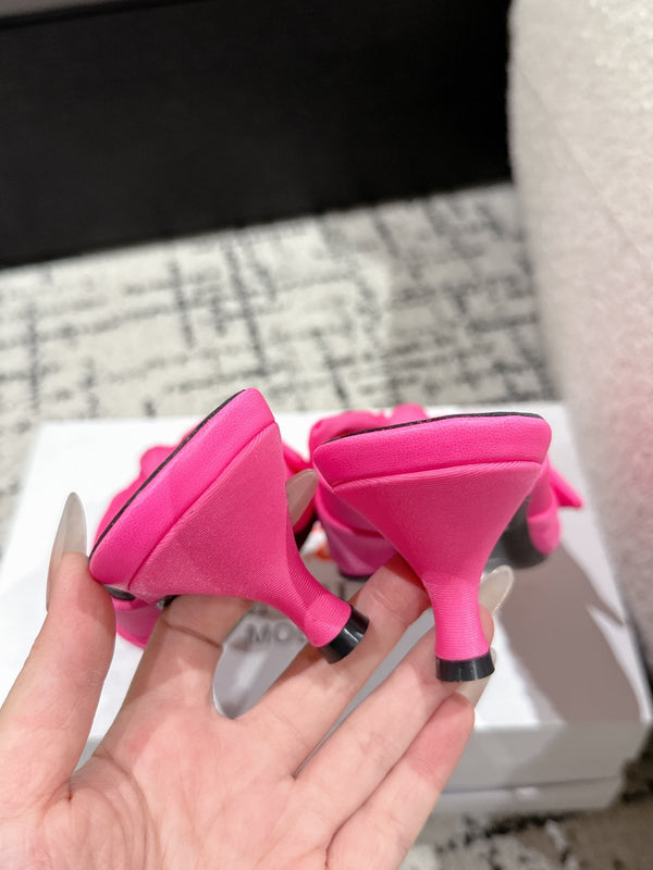 KNIFE LAVALIÈRE 45MM MULE IN BRIGHT PINK NYLON JERSEY