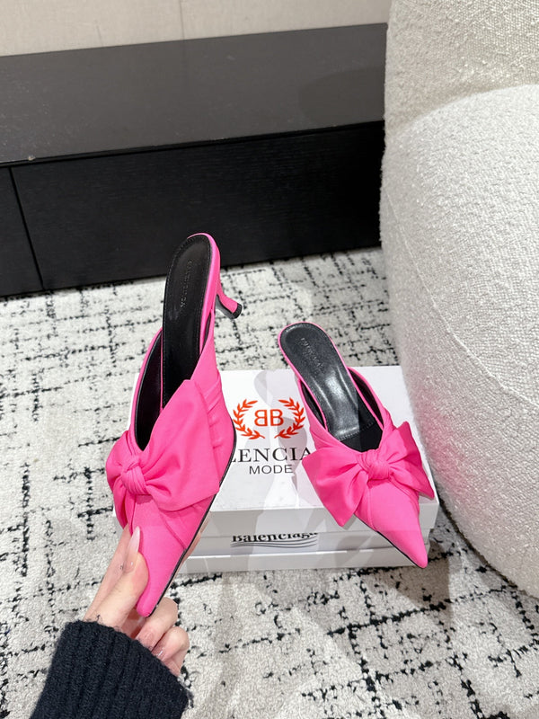 KNIFE LAVALIÈRE 45MM MULE IN BRIGHT PINK NYLON JERSEY