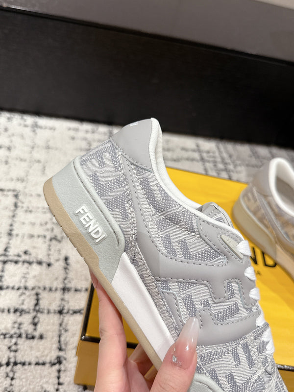 Fendi Match Trainers Grey Denim 679608