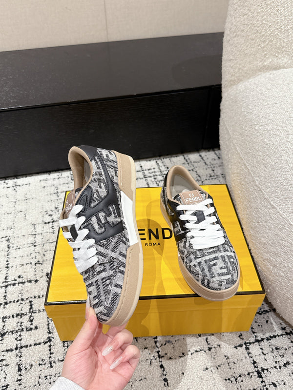 Fendi Match Trainers Black Denim 679609