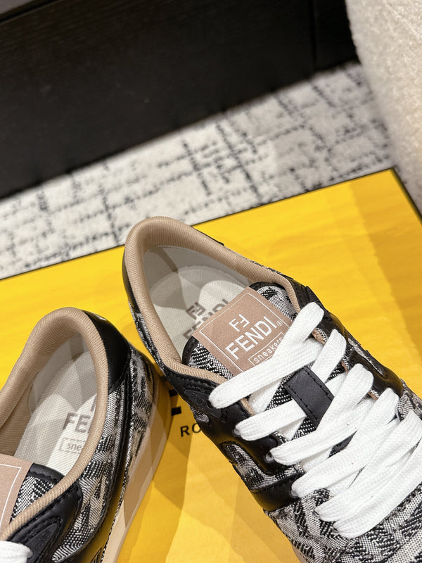Fendi Match Trainers Black Denim 679609