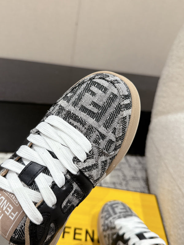 Fendi Match Trainers Black Denim 679609