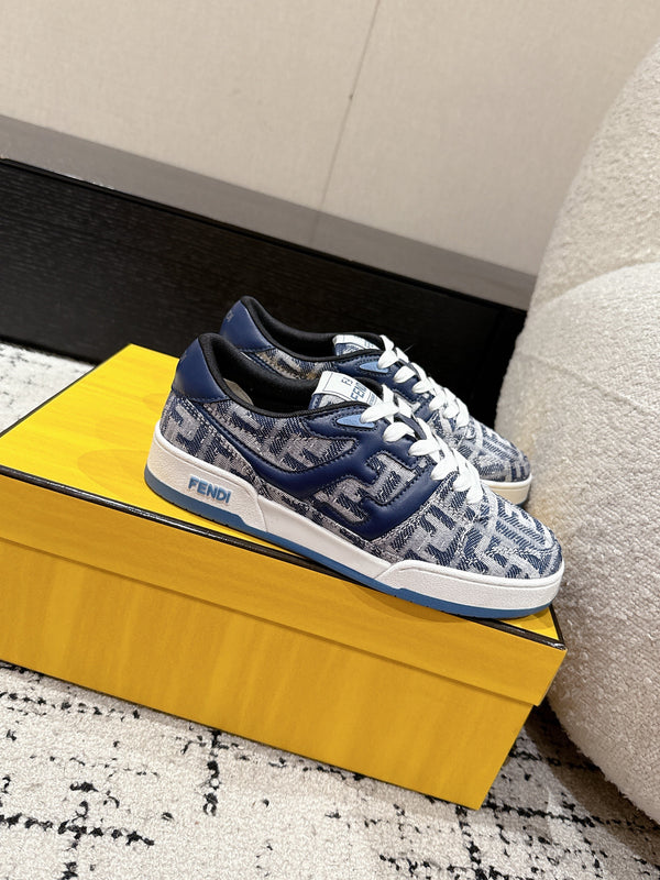 Baskets Fendi Match en jean bleu 679610