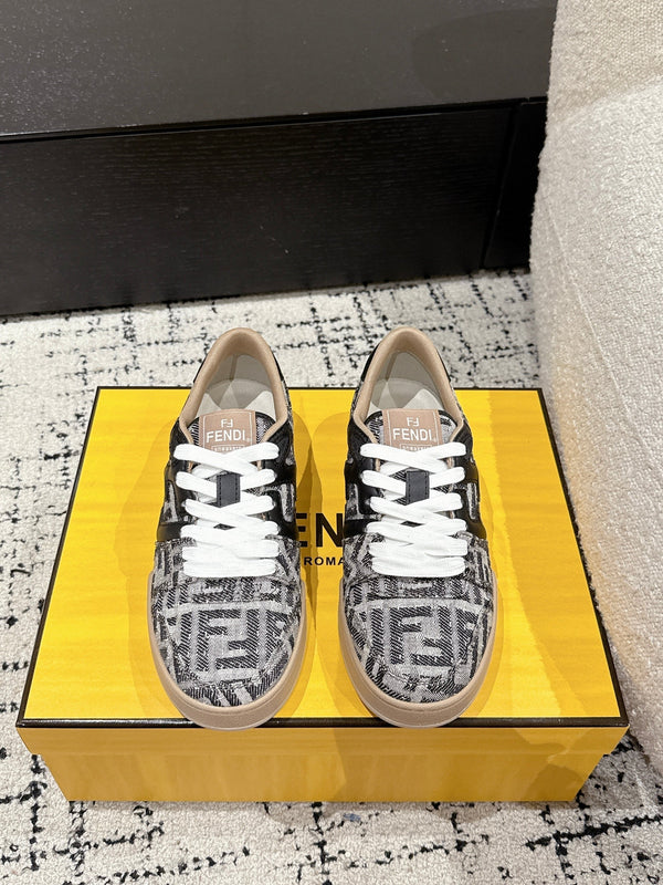 Fendi Match Trainers Black Denim 679609
