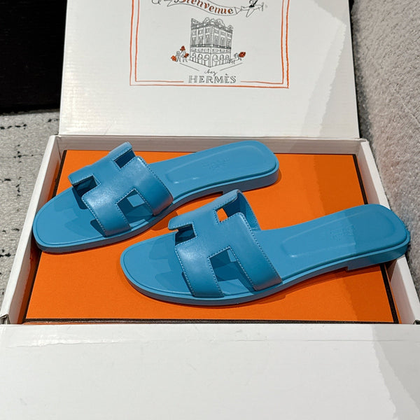 HM 25 Oran Sandal Blue Calfskin