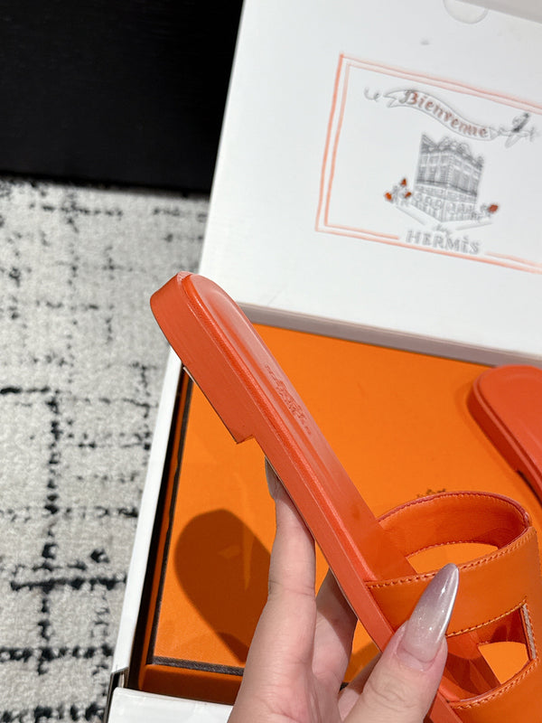 HM 25 Oran Sandal Orange Calfskin