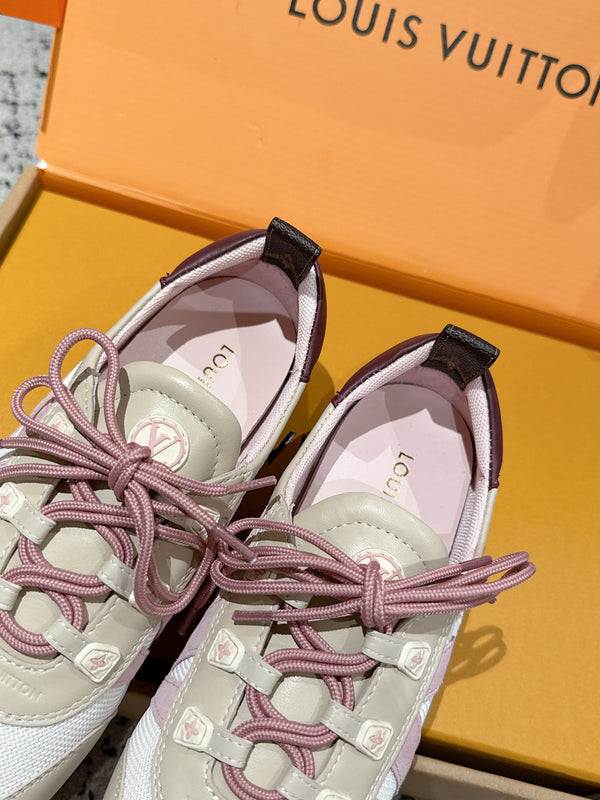 LV Sneakerina ballet-style sneaker pink beige cowhide 383387