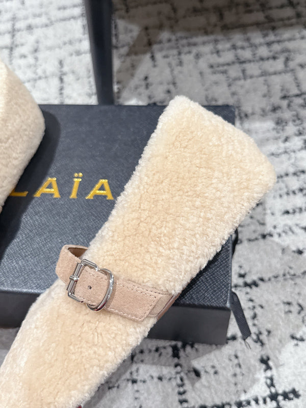 Alaia 2025 Ballerine Beige Laine 558649