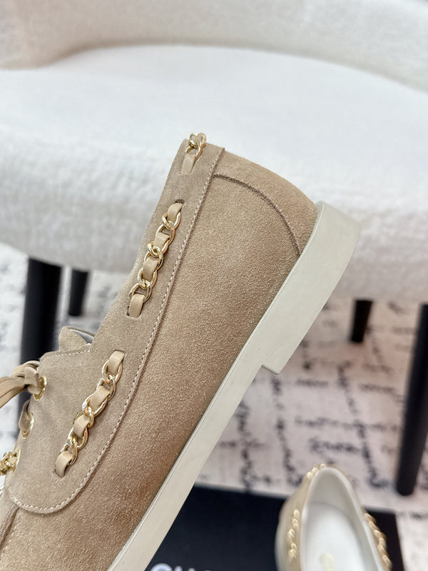 CC Cruise 25/26 Moccasins Warm Taupe White Suede