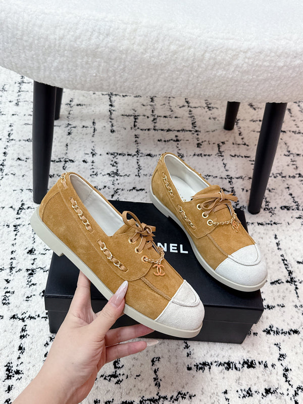 Mocassins CC Croisière 25/26 Daim blanc marron