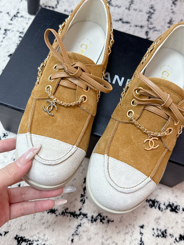 Mocassins CC Croisière 25/26 Daim blanc marron