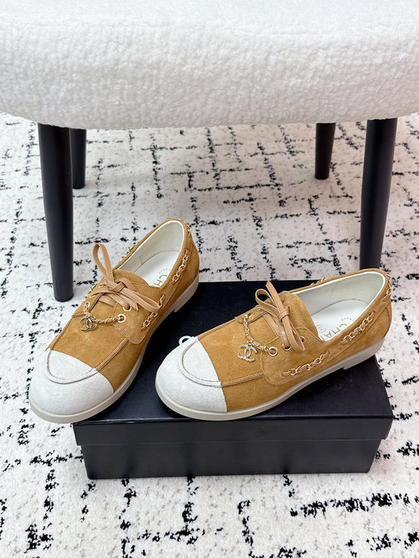 Mocassins CC Croisière 25/26 Daim blanc marron