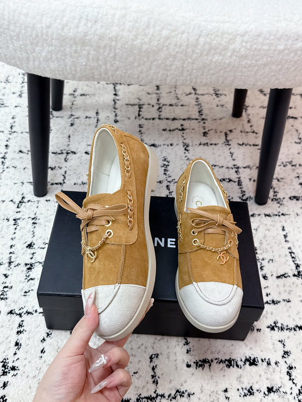 Mocassins CC Croisière 25/26 Daim blanc marron