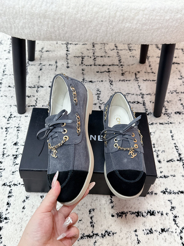 Mocassins CC Cruise 25/26 Daim Noir Ardoise Bleu Gris