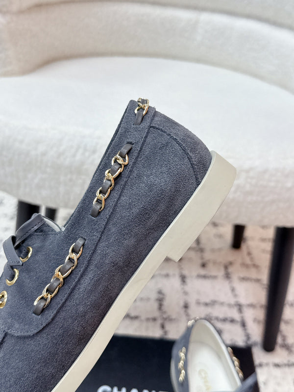 Mocassins CC Cruise 25/26 Daim Noir Ardoise Bleu Gris