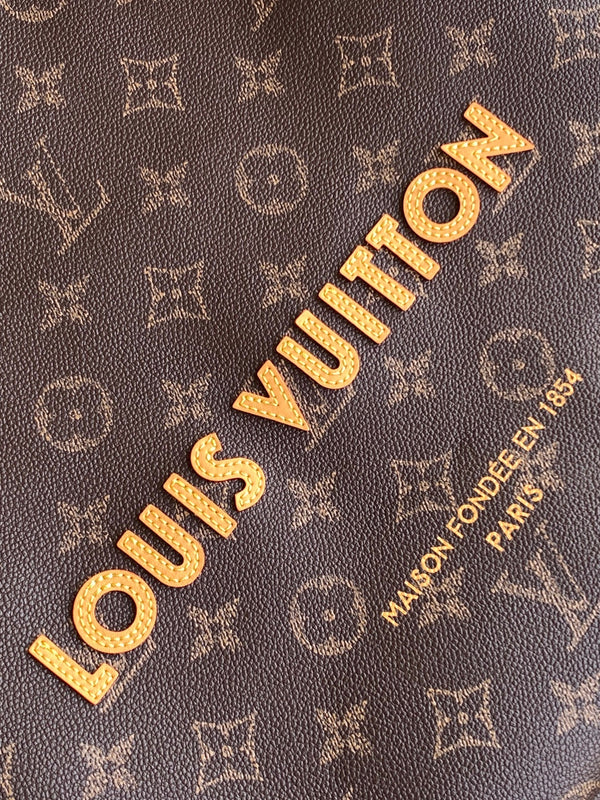 LV Shopper Tote MM 40cm Brown Monogram Canvas GHW