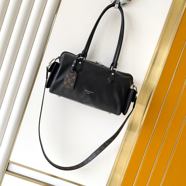 LV Speedy Cargo Vibe 28cm Black Sheepskin & Cowhide HW