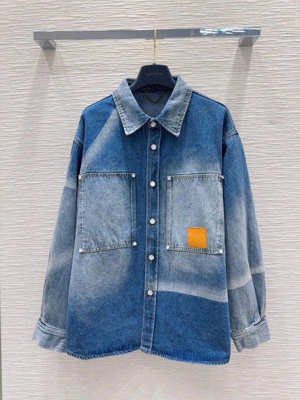 Giacca in denim LV 25 in cotone azzurro chiaro