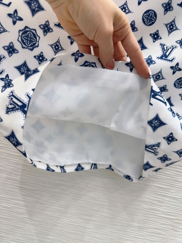 LV 25 Vest Dress Blue Polyester