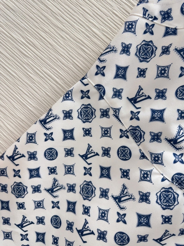 LV 25 Vest Dress Blue Polyester